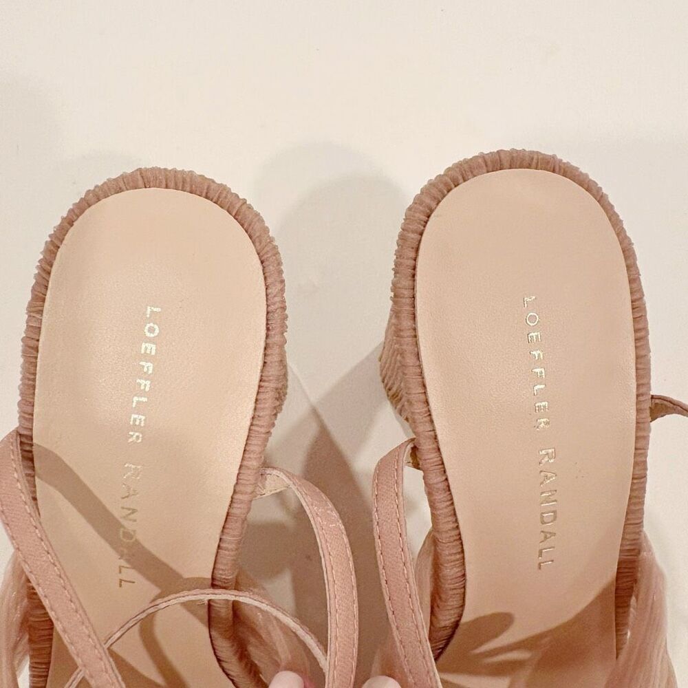 Loeffler Randall Reed Beauty Pleated Twist Heels Size 7 Blush Pink $325.00 - Picture 5 of 8